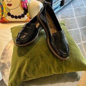 Patent leather slip on loafer